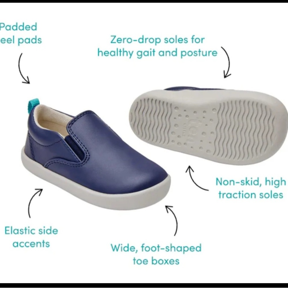Kids Navy Slip-On Shoes - Picture 2 of 5